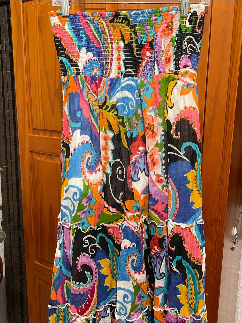 Bohemian Multicolor skirt sz M, Derhy maxi skirt